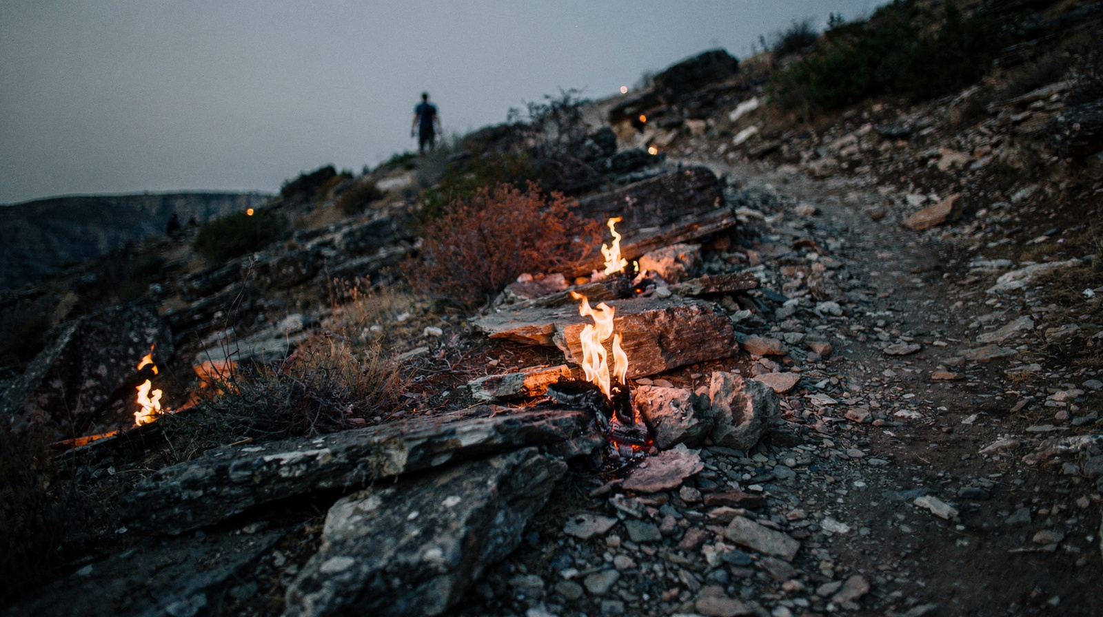 The Chimaera Flames at Night: Fire from the Rock, Not a Volcano